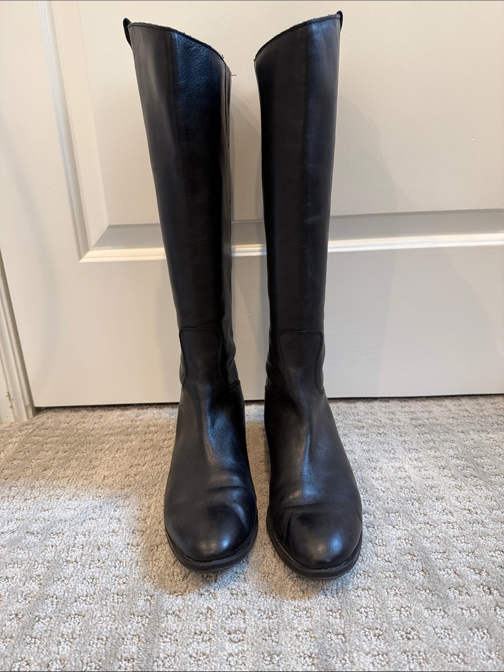 Sam Edelman Penny 2 Black Leather Knee-High Riding Boots Size 10 Wide Calf